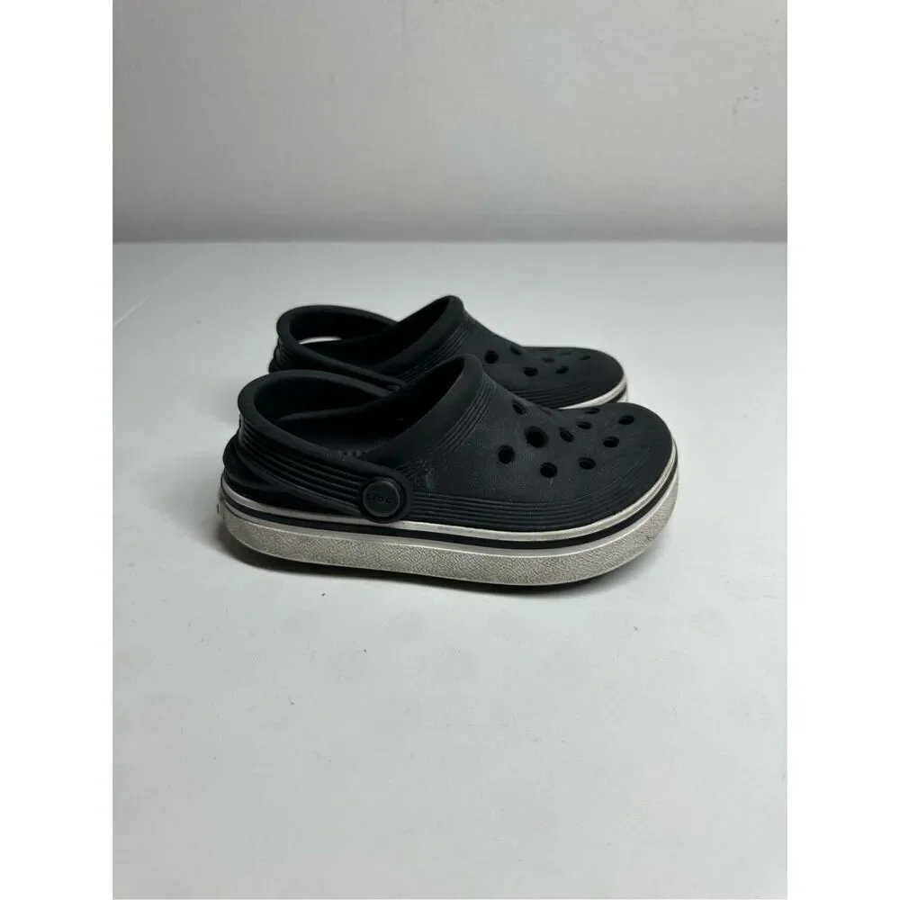 Crocs Crocband Clog Black US Kids/Toddler Size C 9 Rubber Back Strap